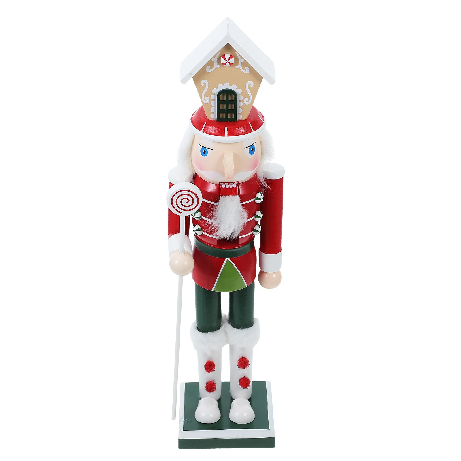 Christmas Present Desktop Home Wooden Nutcracker Puppet Decor Party Ornament Xmas Halloween Decoration