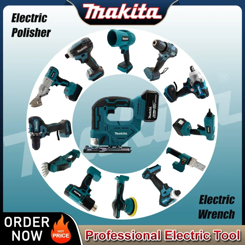 

Makita Multifunctional Power Tools:3-inch Angle Grinder,Laser Rangefinder,Impact Drill Bit,Digital Display Electric Heat Gun
