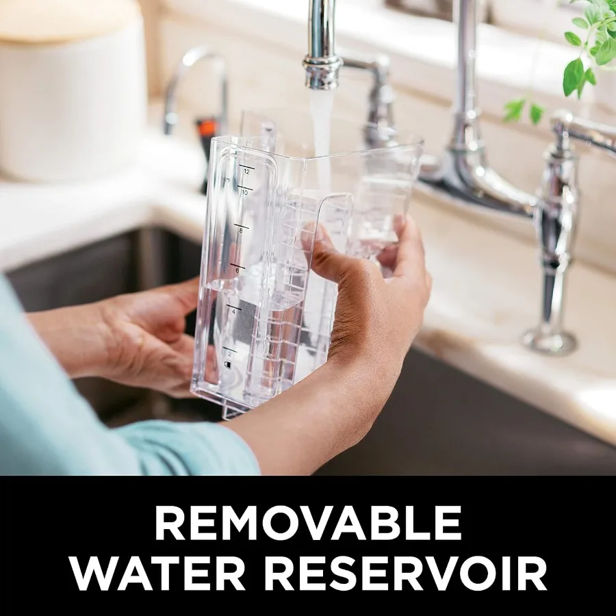 Cafetera programable de 12 tazas con capacidad de 60 oz en acabado negro y acero inoxidable Ideal para uso doméstico y de oficina