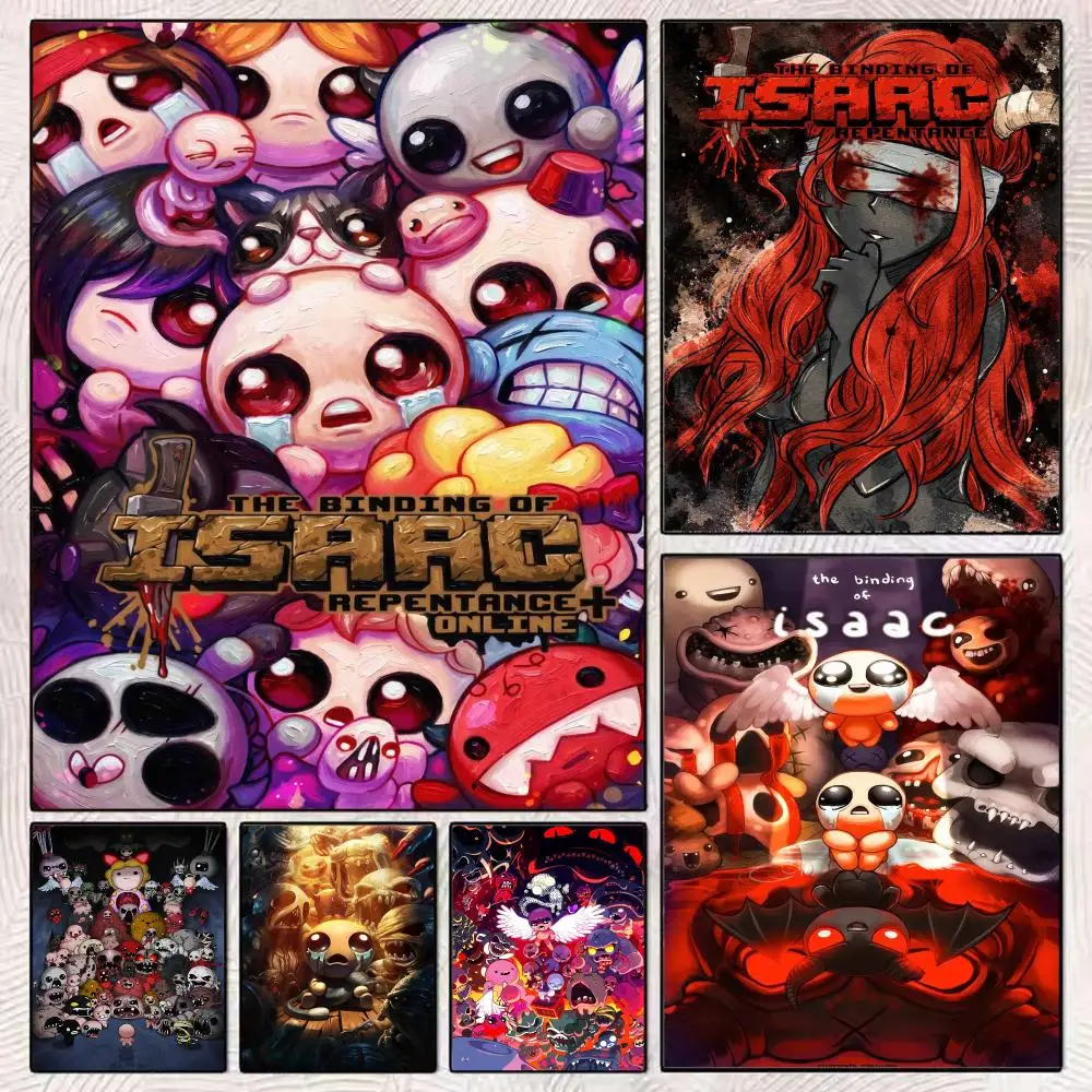 Indie Game T-The Binding Of Isaac Poster Modern Minimalist Wall Art Prints Poster Home Decor Interior Bedroom Living Room