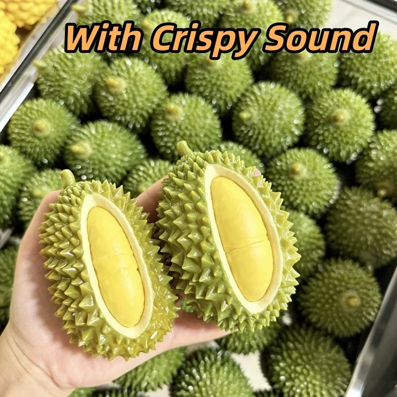Durian Shaped Soft Elastic Squeeze Ball With Crispy Filling Color Changing Decompression Hand Squeeze Ornament Relaxing Gifts