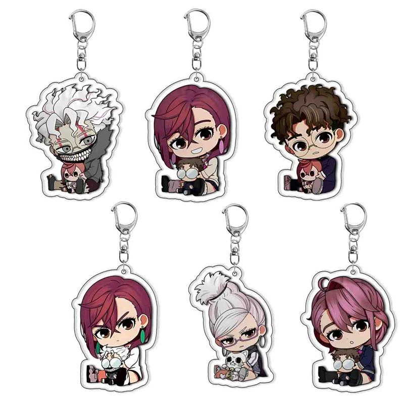 Anime DAN DA DAN Momo Ayase Jiji Ken Takakura Okarun Cosplay Keychain Unisex Acrylic Keyring Key Chain Bag Pendant Accessories