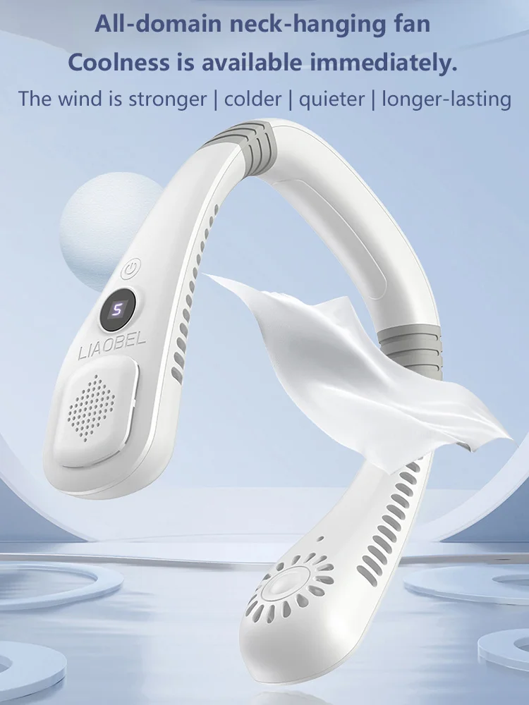 Nackenventilator ohne Rotorblätter, Mini, extrem langlebig, tragbar, leiser Ventilator, USB-Aufladung, für Studenten, Sport, Büro, verschiedene Heimszenarien