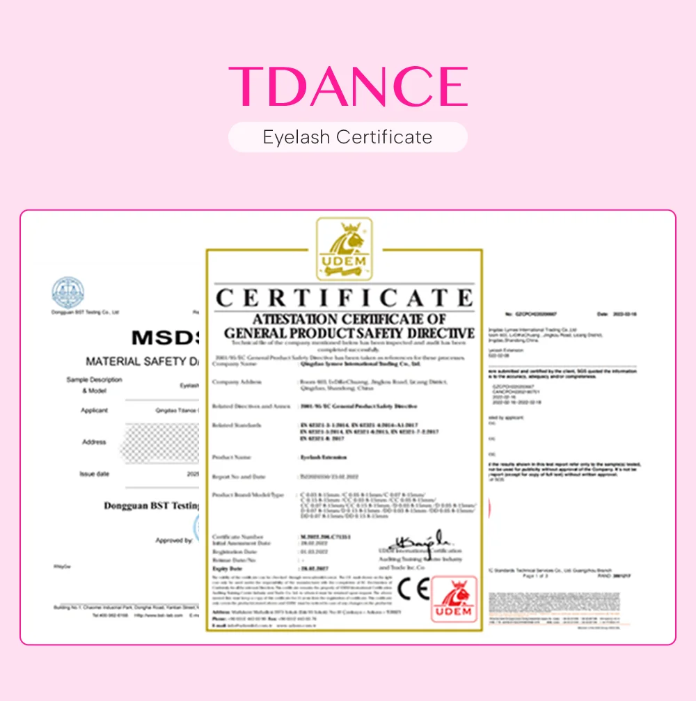 TDANCE YY-Form Wimpernverlängerung C D 0.05/0.07 C/D Weich Leicht Natürliches Make-up Netz-Kreuz Einzelne Premium Nerz Falsche Wimpern – Detail 7