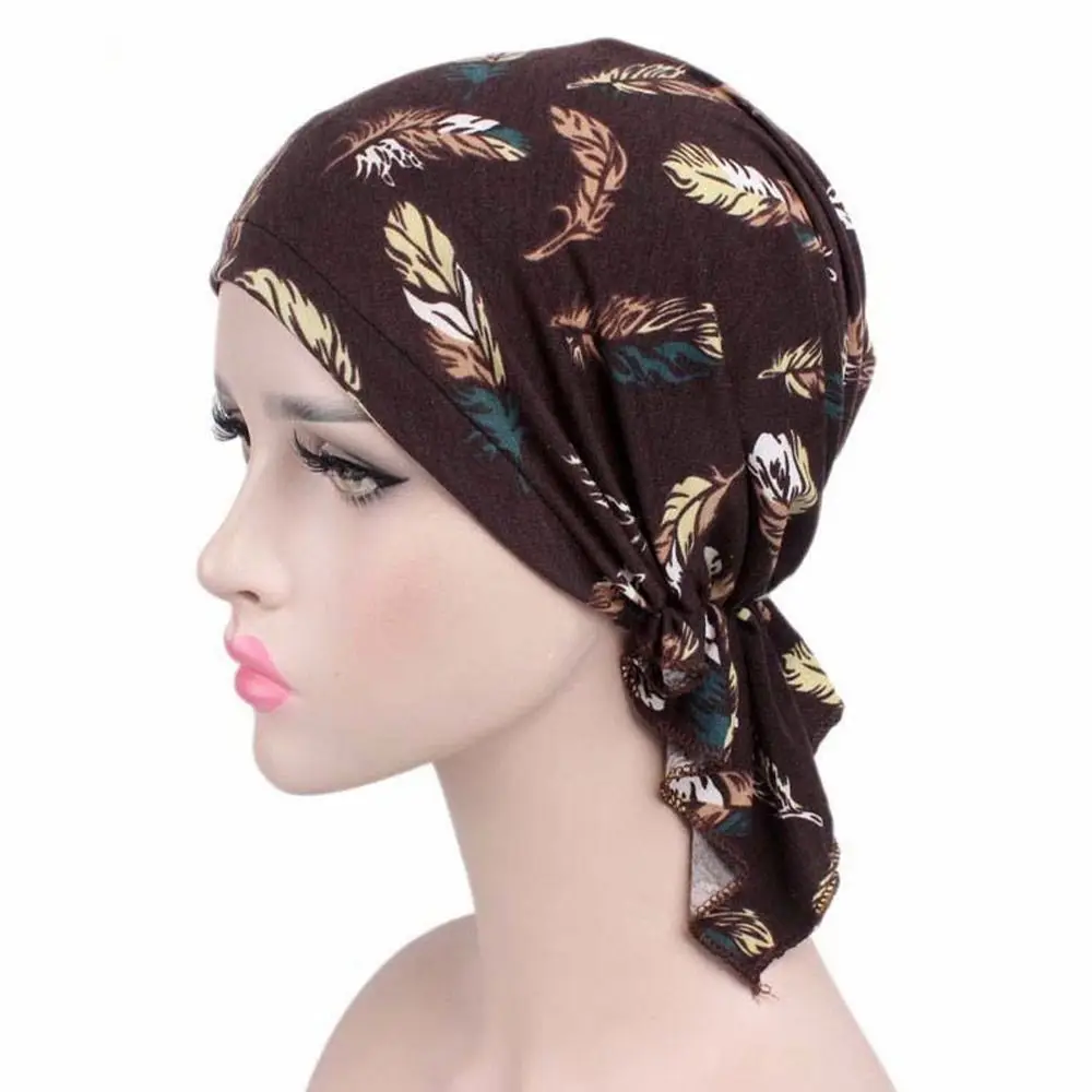 Elastic Sleep Caps Fashion Casual Cotton Hat Bandana Floral Print Turban Women National Wind Chemotherapy Hat