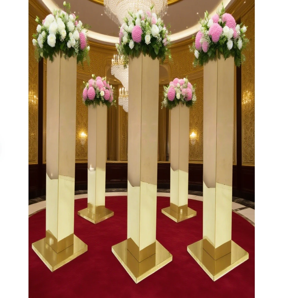3-10pcs)20-120cm Gold Metal Wedding Decoration for Centerpieces & Table Decorations Made of Durable Iron