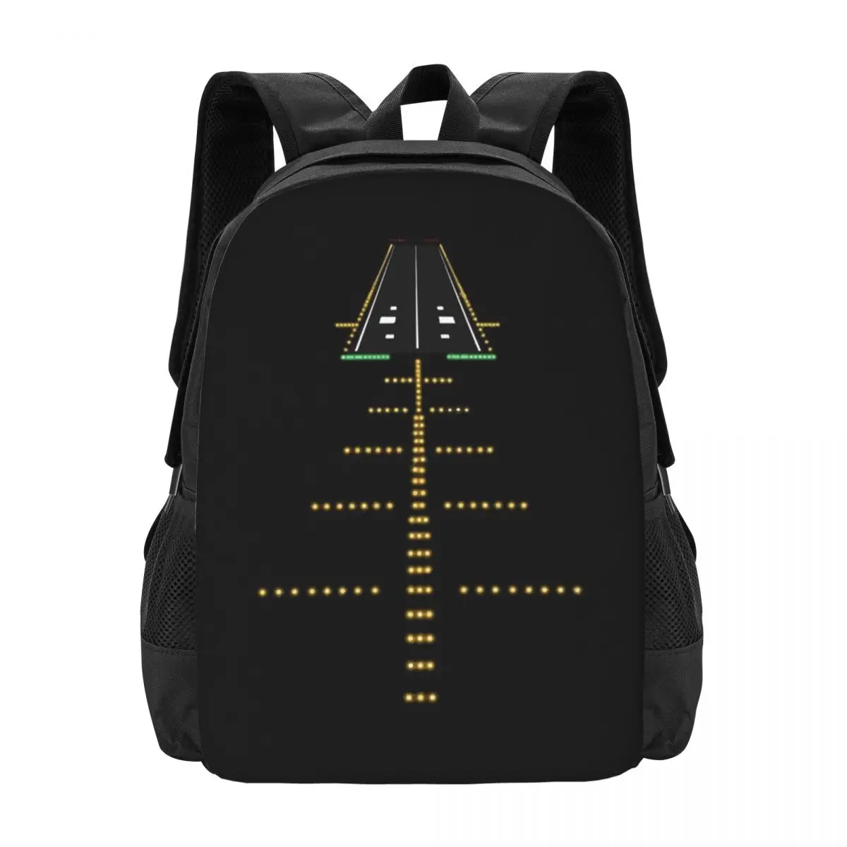 

Runway Night View Aviation Airport Lights Backpack Hot Sale Daypack Kids BookBag School Bag Shoulder Bags for Men Women