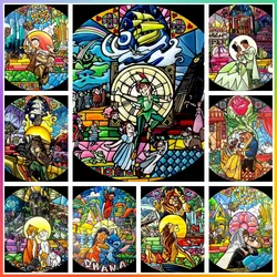 Kaleidoscope Glass Princess Disney Diamond Painting Cross Stitch 5D DIY Art Puzzle Mosaic Embroidery Set Home Decor New Arrivals