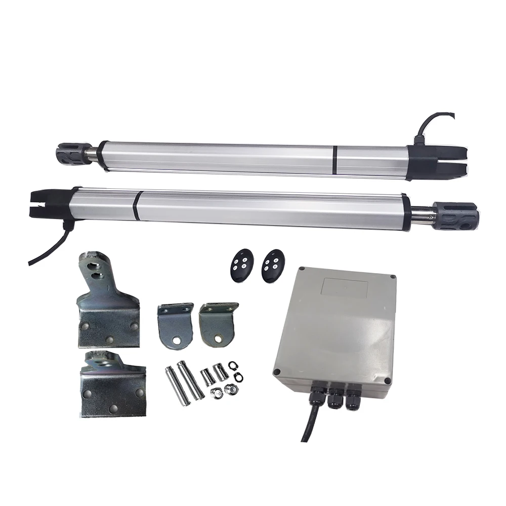 DC12/24V Motor 200kg*2 Dual Type Swing Gate Opener Remote Control Solar Powered Automatic Operators With Limit Switch or Stopper