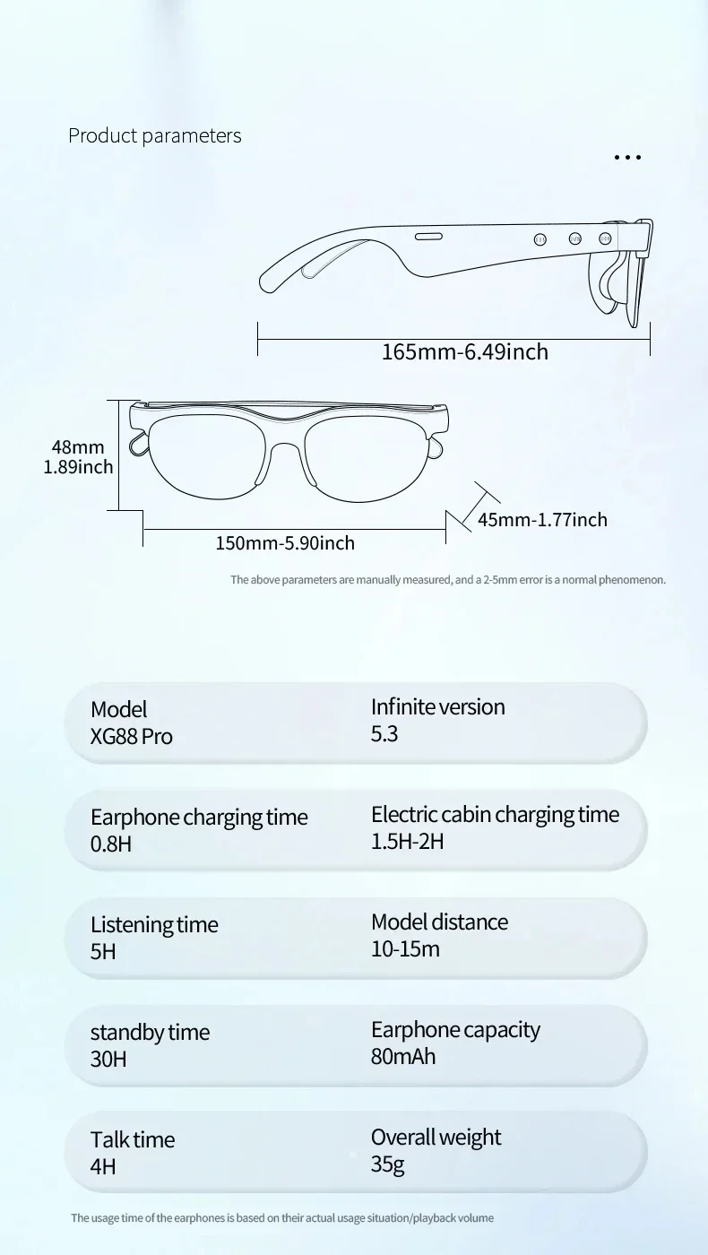Lenovo 8K 2400MP Smart AI-Brille Video Foto Bluetooth Konversation Übersetzung Aufnahme Musikwiedergabe Smarte Sonnenbrille – Detail 13