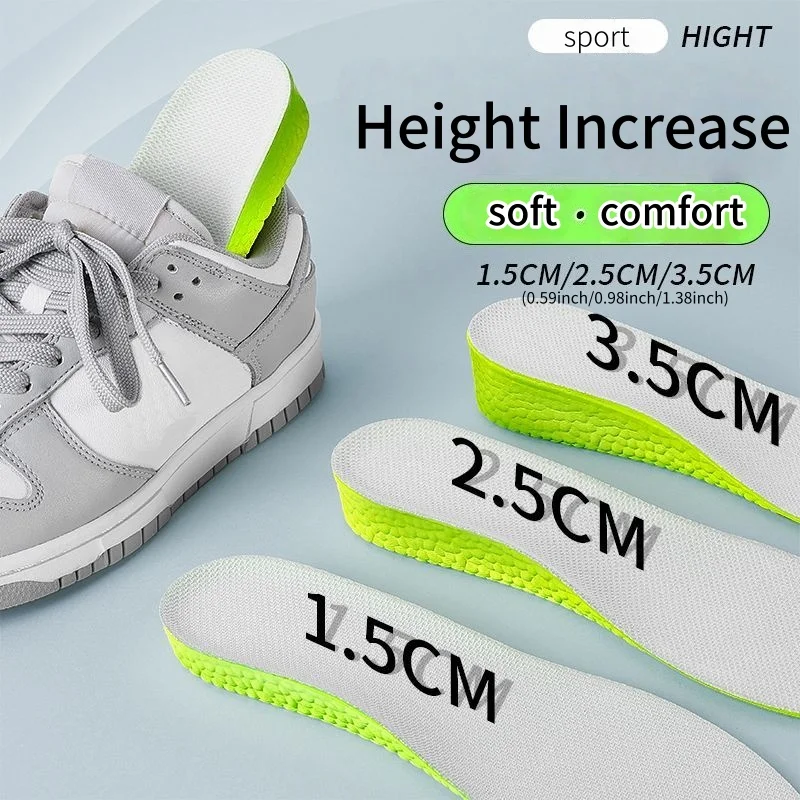 1 Pair Sports Shock Absorption Insole for Feet Height Increa