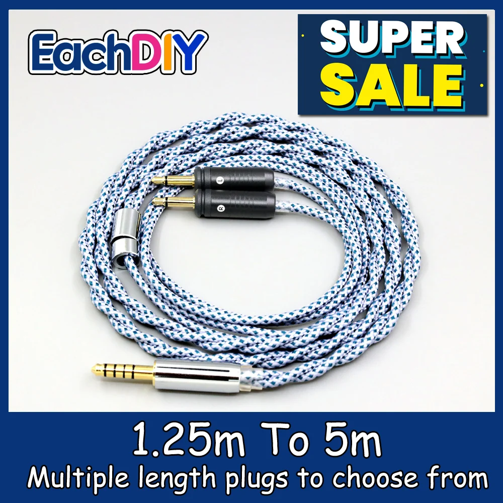 99% الفضة النقية مزيج الجرافين OCC التدريع سماعة كابل ل البؤري واضح Elear Elex Elegia Stellia Celestee Radian LN008648