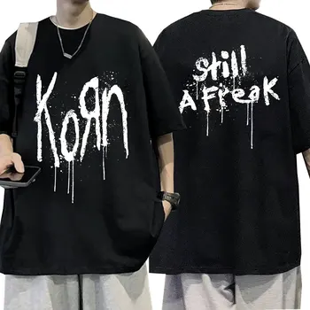 Korn 音楽コンサートロックバンドワールドツアー Tシャツメンズヴィンテージメタルゴシック特大 Tシャツストリート半袖 Tシャツ