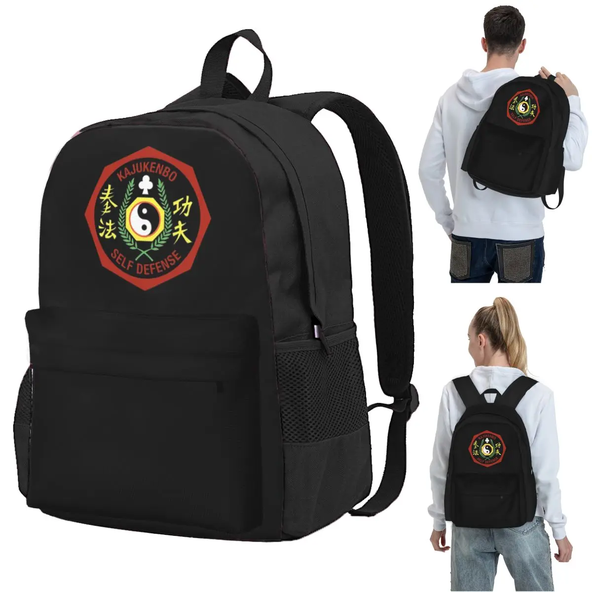 

Kajukenbo Self-Defense Backpack Student BookBag Kids School Bag Laptop Shoulder Bags for Men Women