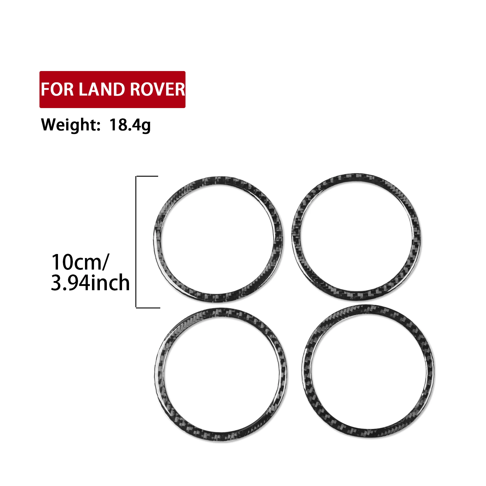 For Land Rover Range Rover Evoque 2012-2015 Carbon Fiber Door Speaker Horn Audio Frame Panel Trim Cover Car Accessories Sticker - view 5