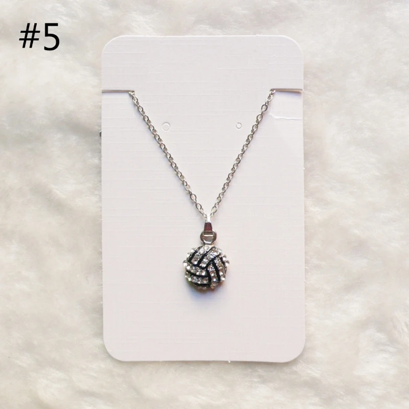 Sports Ball Pendant Basketball Necklace Necklace Softball Clavicle Chain D5QB image 3