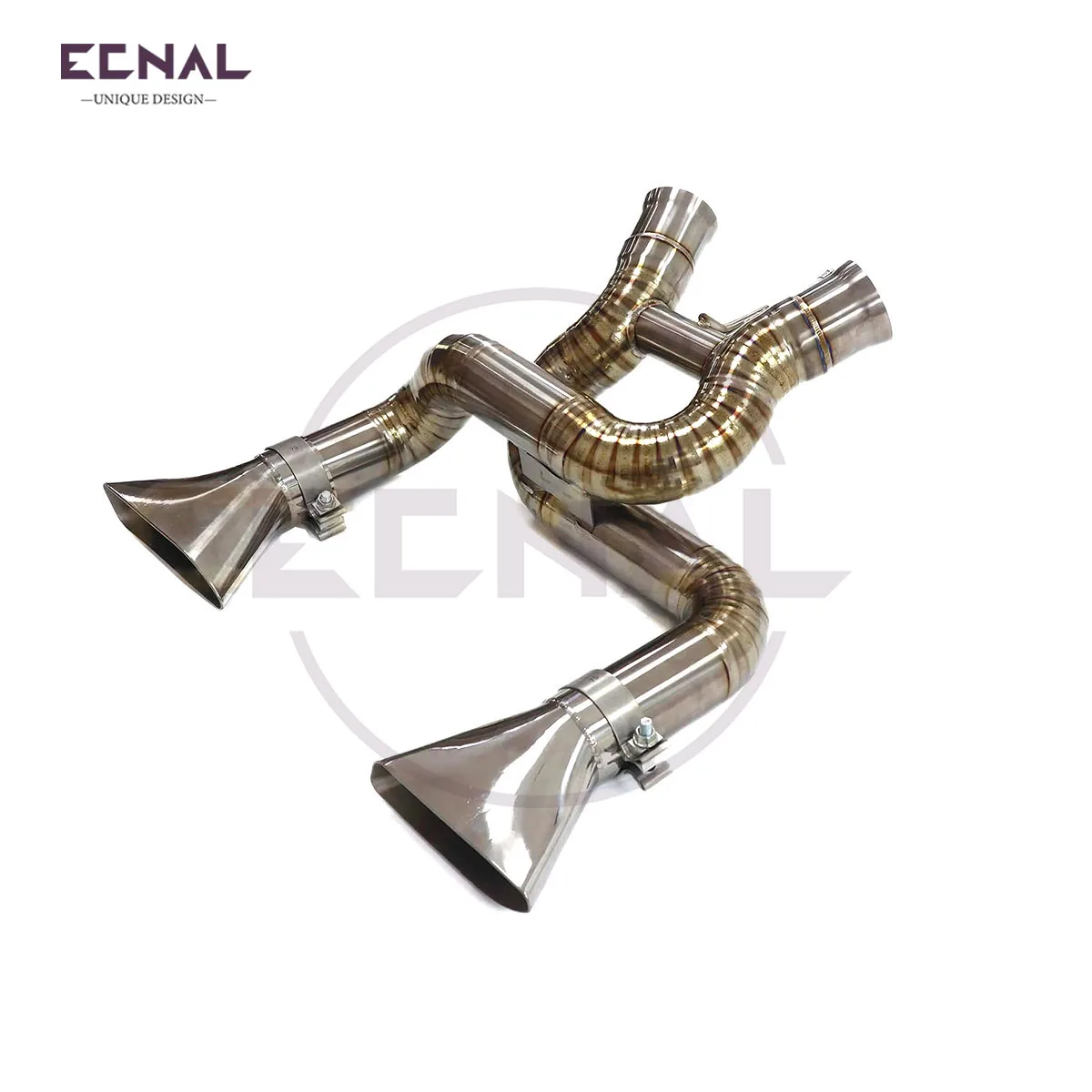 Ecnal Exhaust Sport Axle-back Pipe without Valve Titanium Alloy Exhaust System for Mclaren 650S 12c mp4 3.8T 2012-2014 view 3