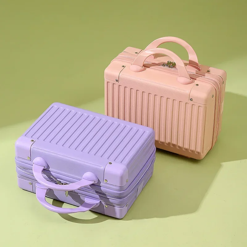 Sunorchid Handgepäck-Koffer Kosmetiktasche Kleiner Kabinen-Reisekoffer Mini-Tragetasche Aufbewahrungsbox Make-up-Koffer Gepäck für Frauen