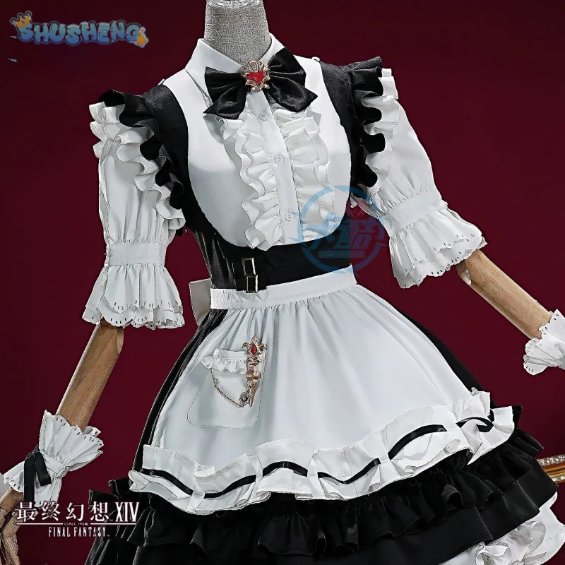 

Minfilia Yda・Hext Thancred Косплей Костюм Игра Final Fantasy XIV Мужчины Женщины Милое Хэллоуин Лолита Платье Горничной Полный Комплект Униформа