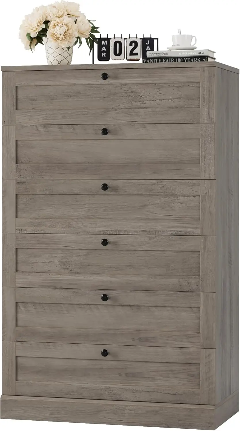 HOSTACK 6 Drawer Dresser for Bedroom, 52