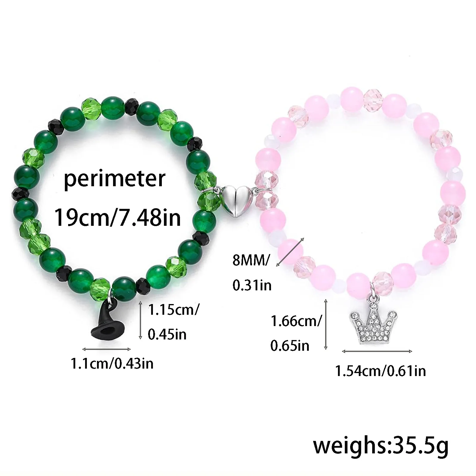 Neues Design Magic Stick Hut Krone passende Armbänder für Frauen Mode handgefertigte Perlenarmbänder BFF Freundschaftsschmuck Geschenke – Detail 2