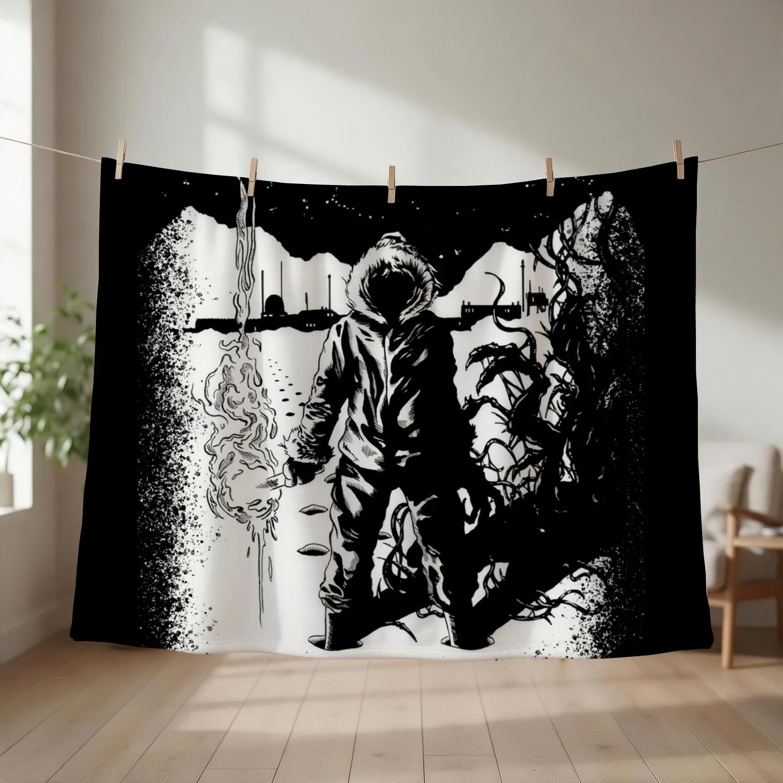 The Thing Throw Blanket Bed covers Bed linens Hairy Heavy Blankets