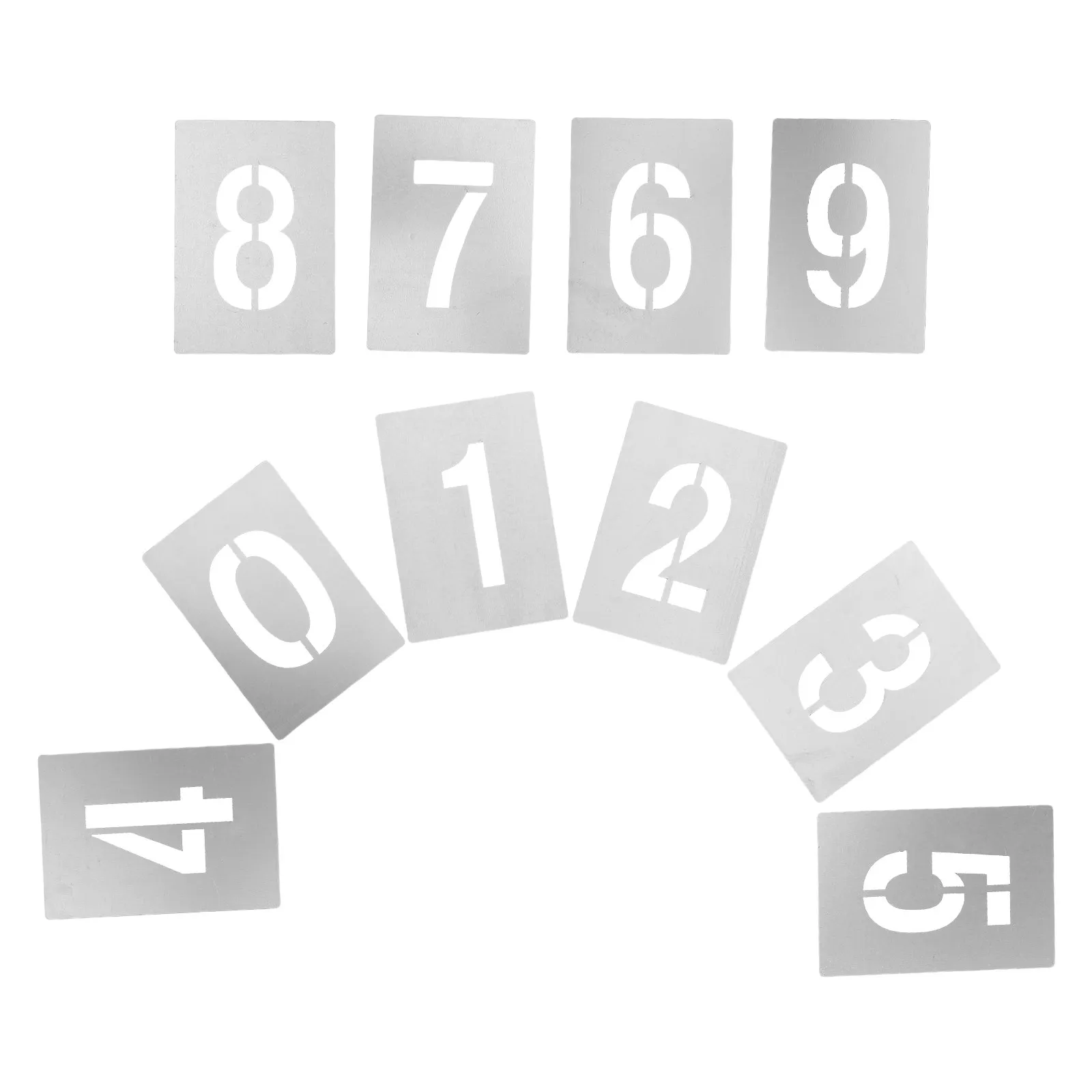 10Pcs Address Number Painting Stencils Large Hollow Reusable Templates for Mailbox Door Wall Curb Signboard Number Spray Paint - view 6