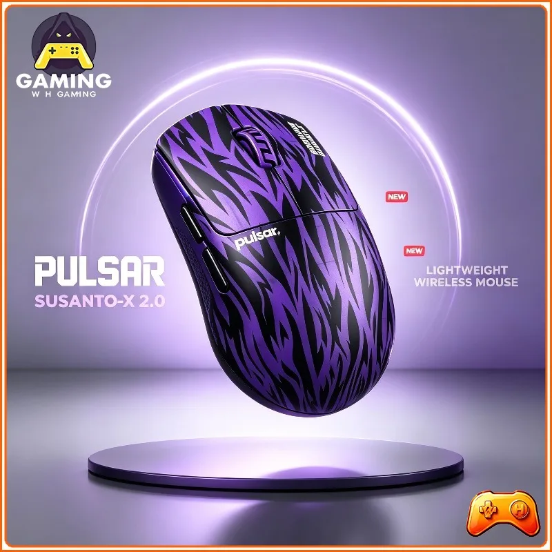 Mouse Gamer Sem Fio Pulsar Pro Series Susanto-X 2.0 para Esports Precisos e Colaboração Profissional com Sensor XS-1 de Ponta