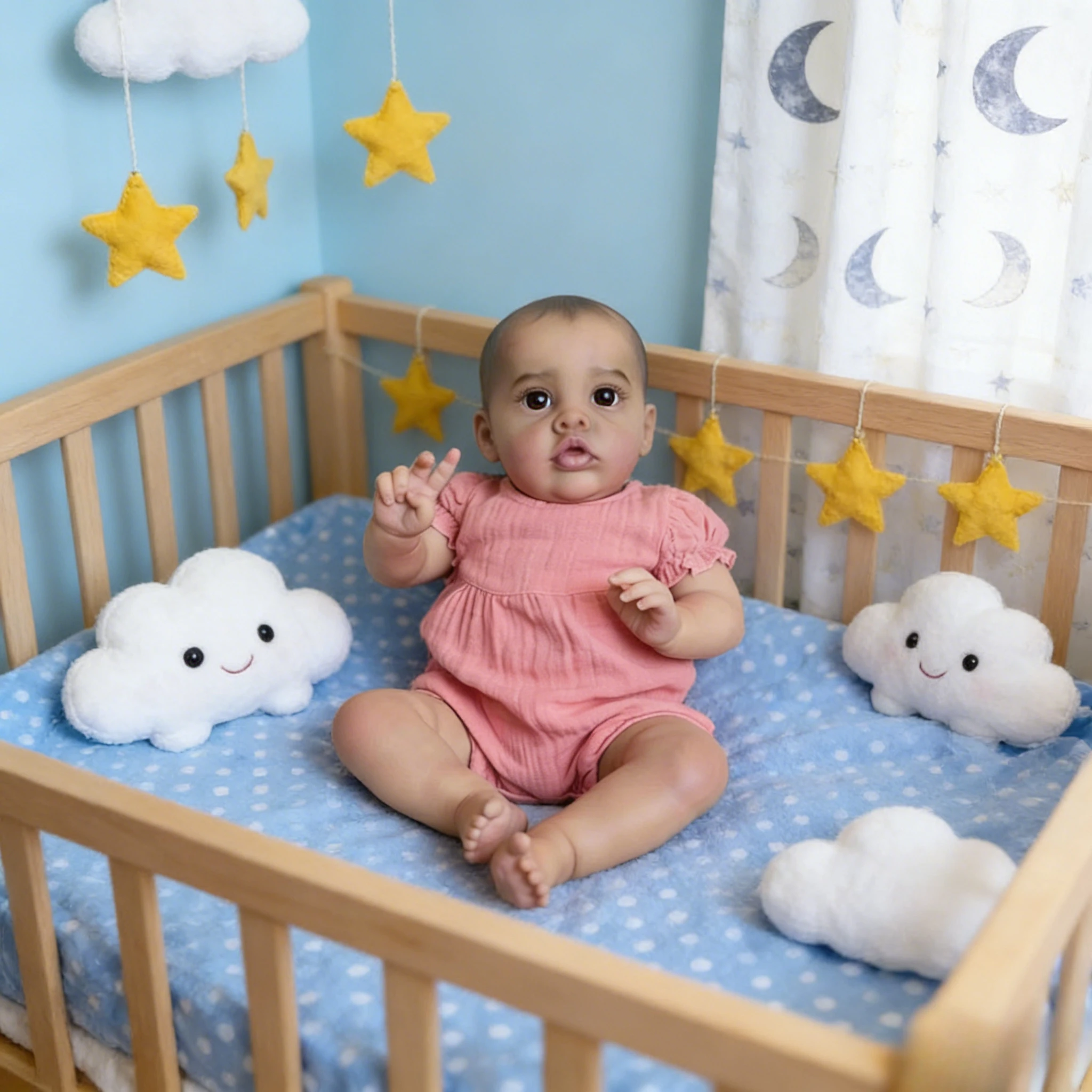 55cm Lifelike Benjamin Reborn Baby Doll - Soft Touch Silicone Feel, Realistic Newborn Doll