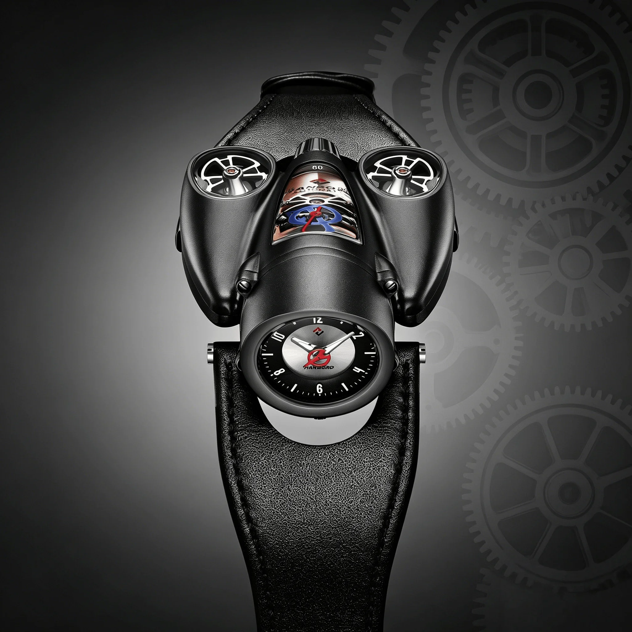 Dual Movement Watch Men Mechanical Quartz Hybrid Two Engine Skeleton Pilot Aviation Sapphire Stainless Steel Waterproof Luminous