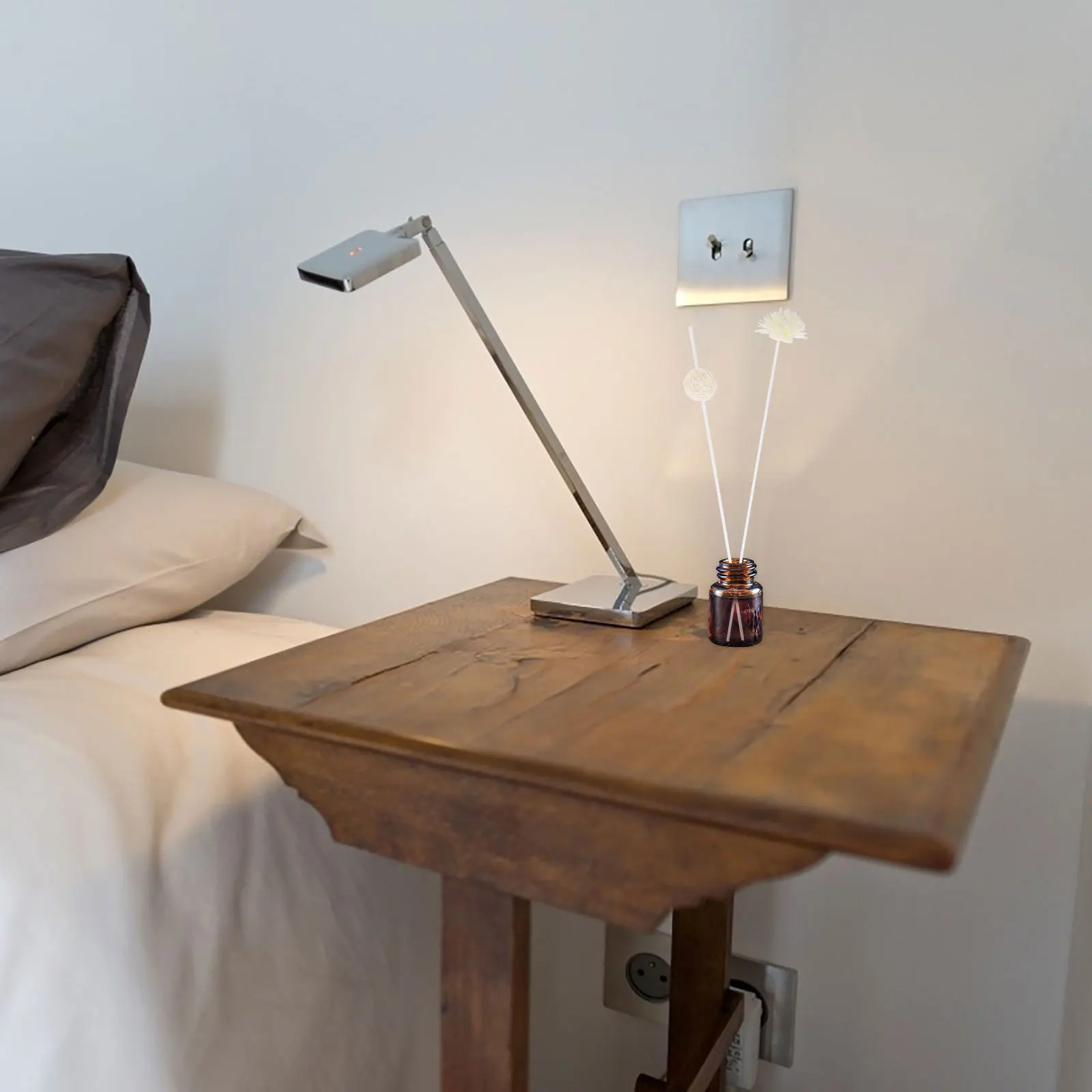 

1Set Pe Flower Rattan Diffuser Sticks Floral Stable Aromatherapy for Bedroom Living Room Office Fire-Free Aromatherapy Sticks