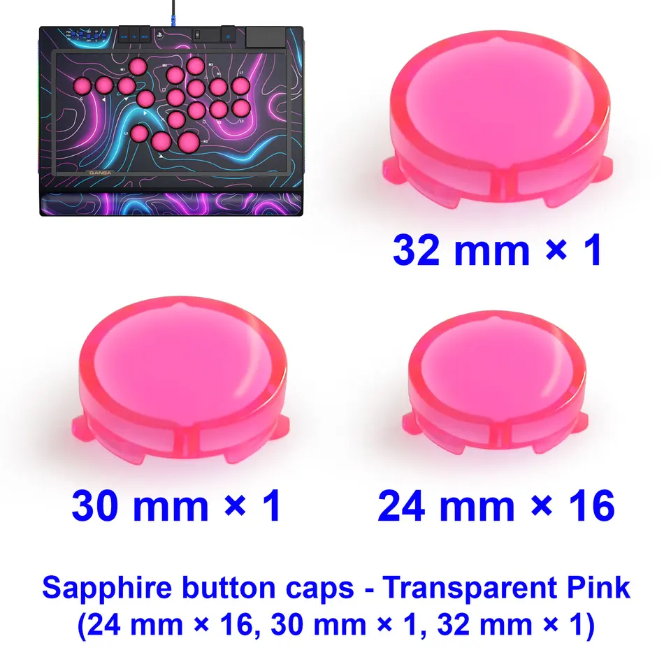 QANBA SAPPHIRE S1 Button Cap Arcade Joystick Set