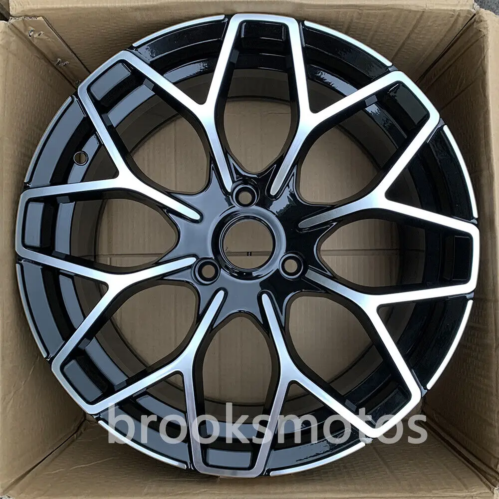 

17" B STYLE BLACK WHEELS RIMS FITS FOR SMART FORTWO 3X112 17X7 SET OF 4