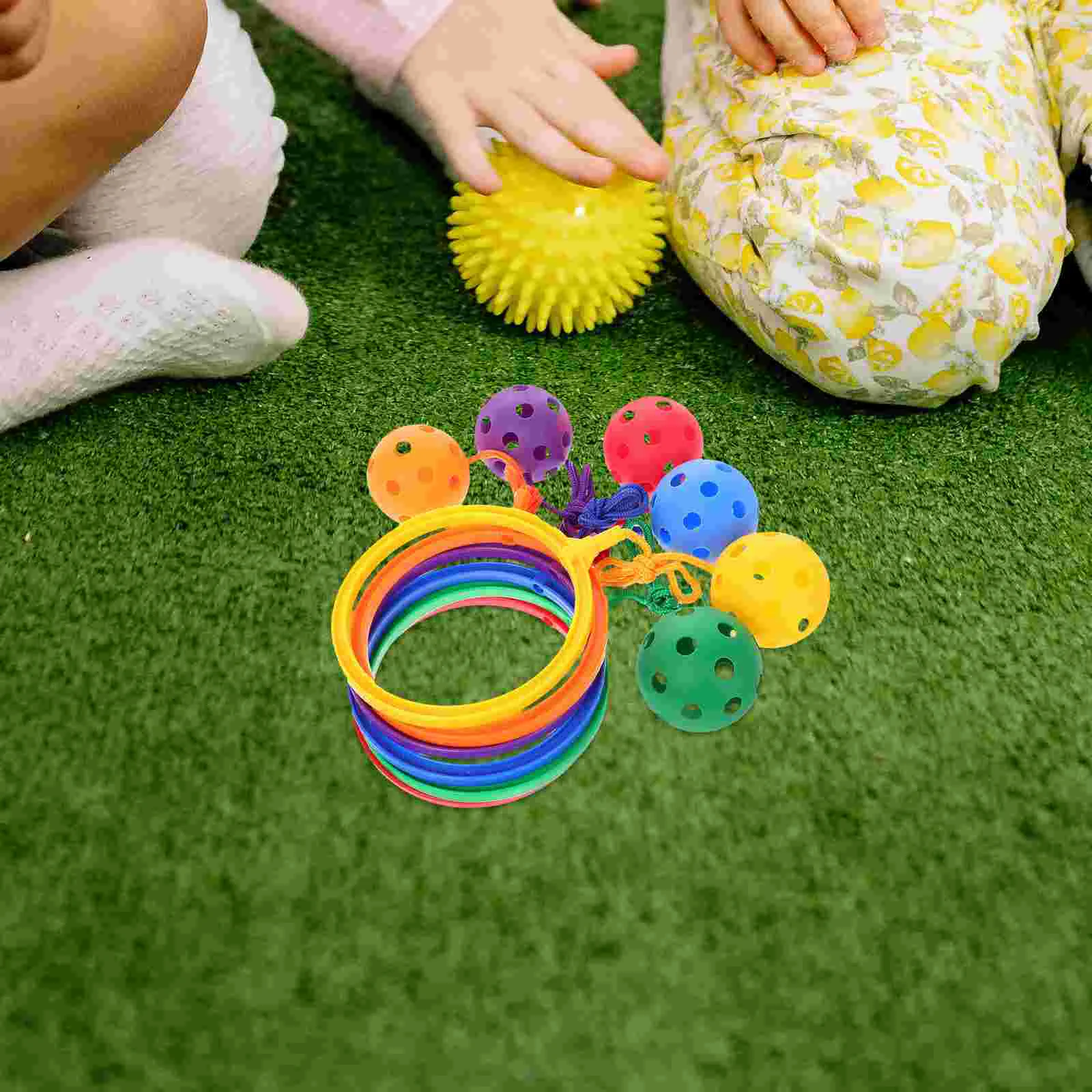 6 pezzi di giocattoli da salto materiale attrezzature per il fitness palline sportive per bambini giochi per saltare alla caviglia divertimento all'aperto per saltare alla caviglia