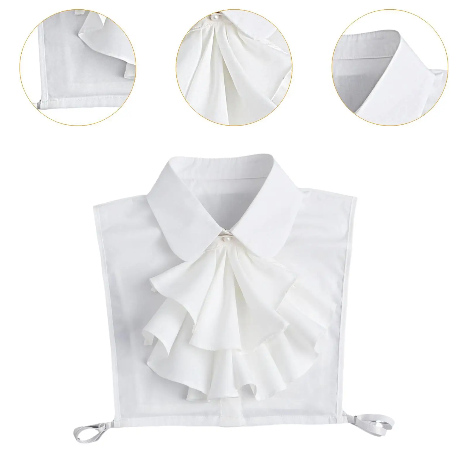 Gola falsa gola falsa para mulheres roupas elegantes palácio meia camisa blusa