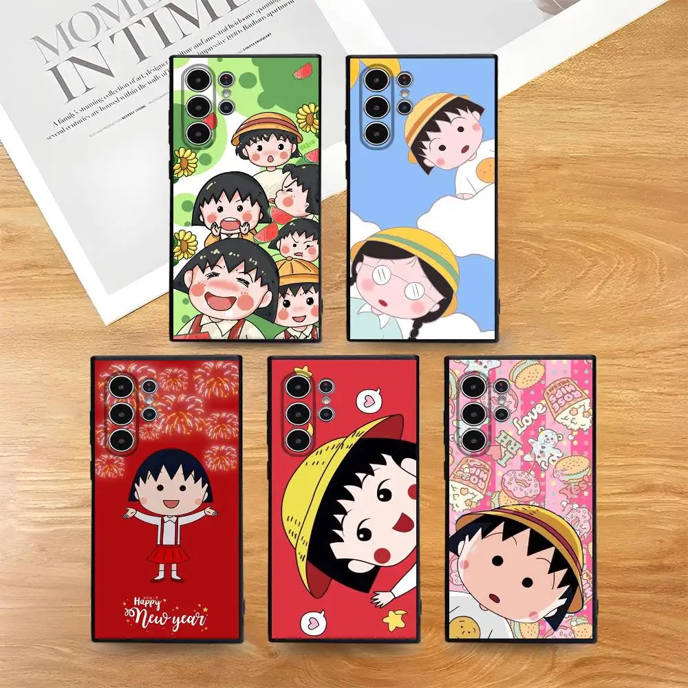 

Catoon C-Chibi M-Maruko-C-Chan Phone Case For Phone S Series S21 S22 S23 S24 S25 FE Plus Ultra TPU Soft To Skin-friendly Case