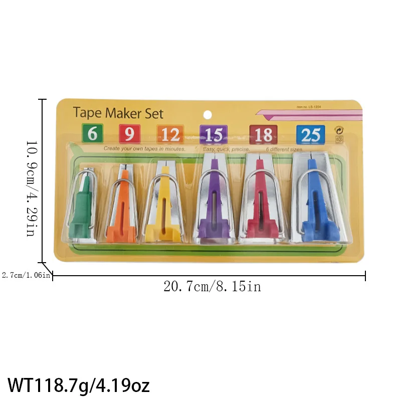 2025 جديد 6 /9/12/15/18/21/25 مللي متر التحيز الشريط صناع ماكينة خياطة أدوات التحيز ملزمة الشريط صانع الخياطة اكسسوارات DIY بها بنفسك