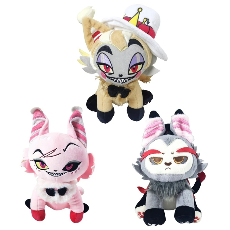 

Hazbin Hotel Angel Meow Plush Doll Soft Huggable For Home Table Office Desk Party Fans Teens Halloween Christmas Cute Spooky