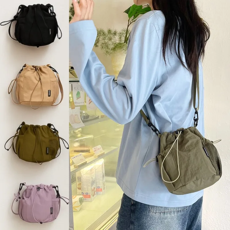 Mini cartera para teléfono suave de nailon, bolso de hombro cuadrado multifuncional, bolso cruzado