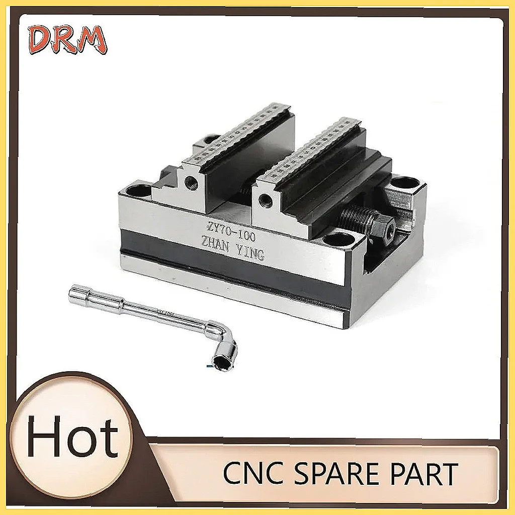 High Precision ZY60-80 ZY70-100 Four Axis Five Axis Turntable Fixture Self Centering CNC Vise Concentric Flat Nose Pliers