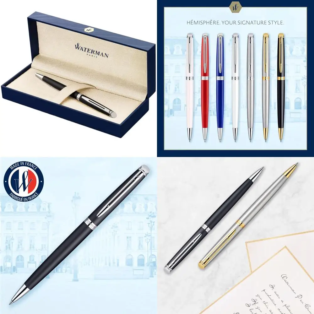 

Matt Black Palladium-Trimmed Hémisphère Medium Ballpoint Pen with Blue Ink, Gift Boxed