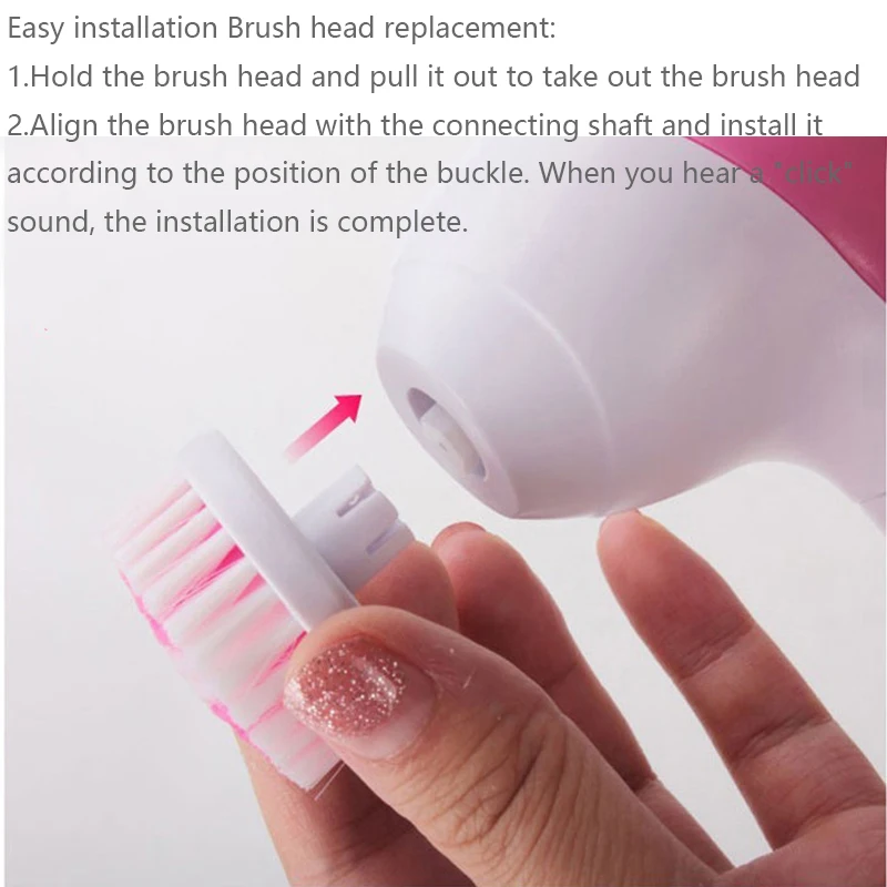 5 IN 1 Face Cleansing Brush Wash Machine Spa Skin Care Massager Blackhead Cleaning Electric Facial Cleaner Facial Cleanser Tool - view 5