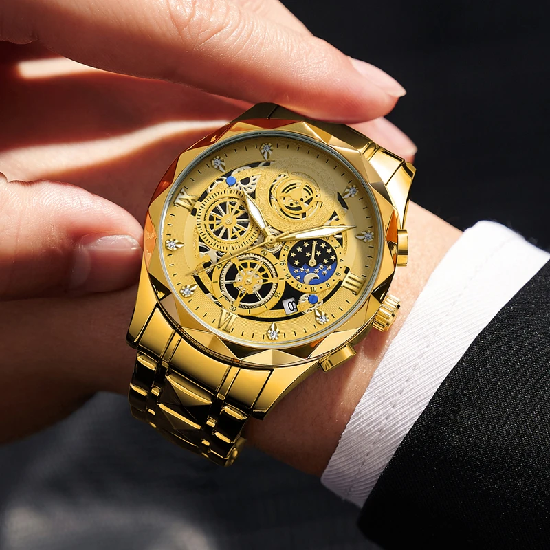 PAAZOMU ファッションカジュアルクォーツメンズ腕時計ステンレススチールストラップ高級ダイヤル発光 30 メートル防水ビジネスメンズ腕時計