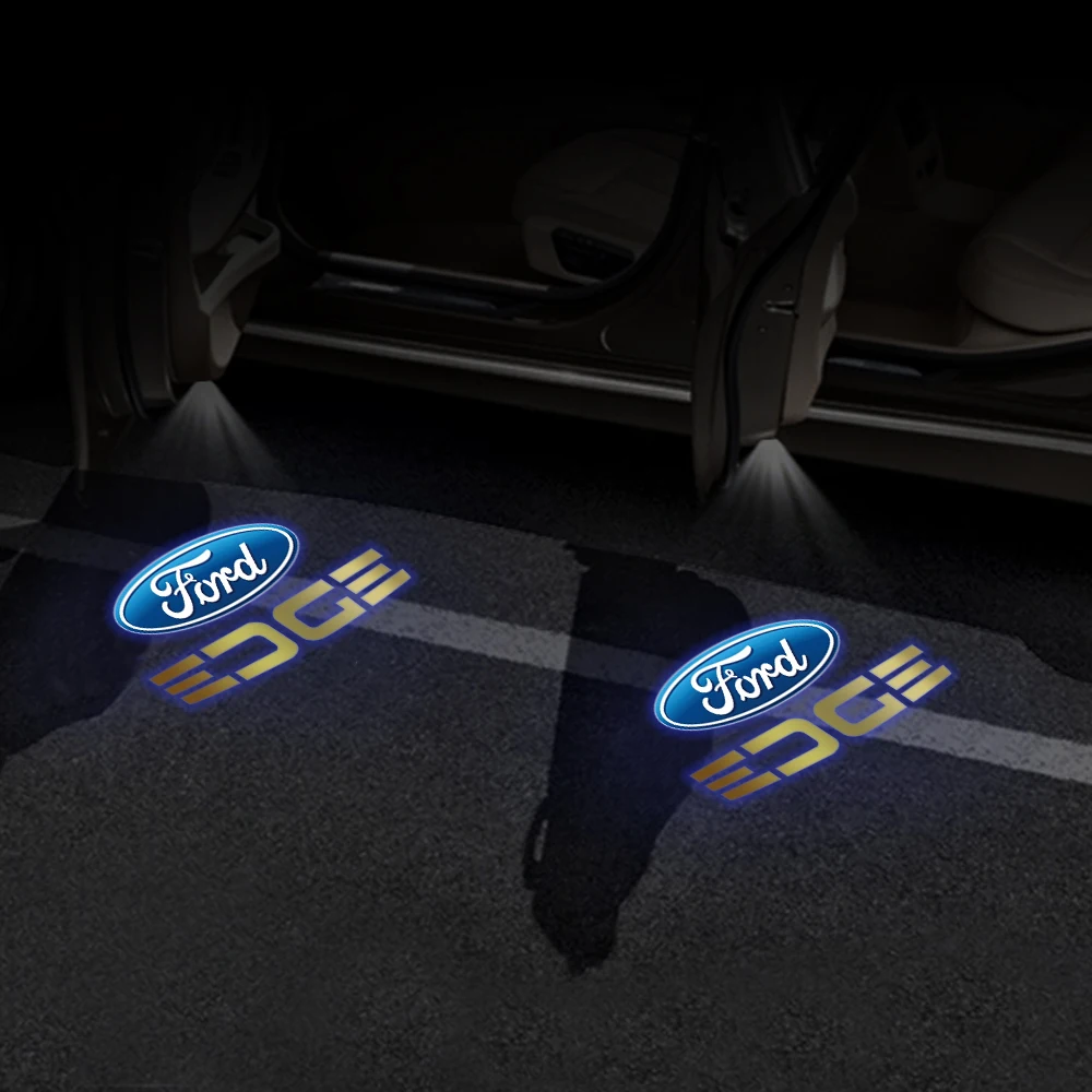 2PCS Car Badge Door Welcome Lights LED Laser Projector Lamps For Ford Mondeo 2007-2013  Max 2007-2008 FOCUS Auto Accessories