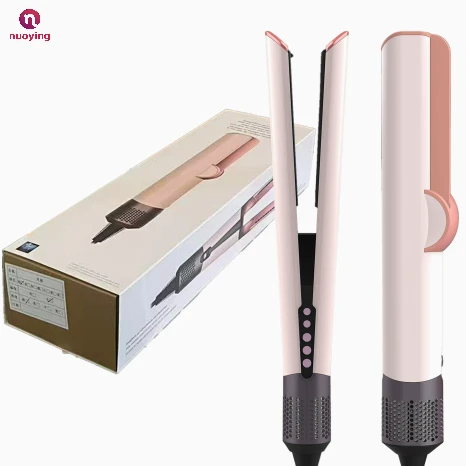 Secador y Plancha de Pelo 2 en 1, Plancha de Pelo de Calentamiento Rápido con Iones Negativos, Herramienta de Peinado de Larga Duración, Plancha de Pelo Profesional