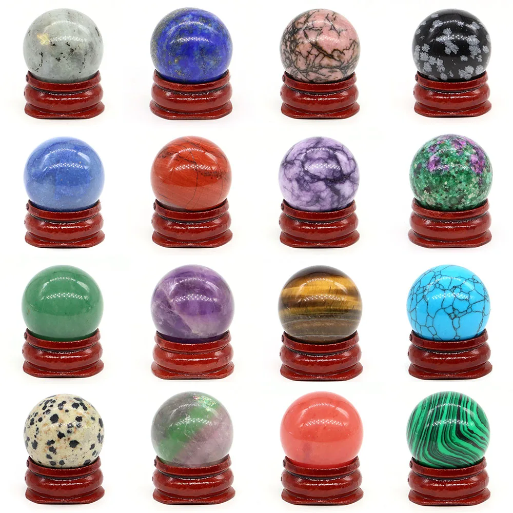 

25mm Natural Stone Round Ball Healing Crystal Amethyst Sphere Mineral Specimen Energy Meditation Gems Globe Home Decoration Gift