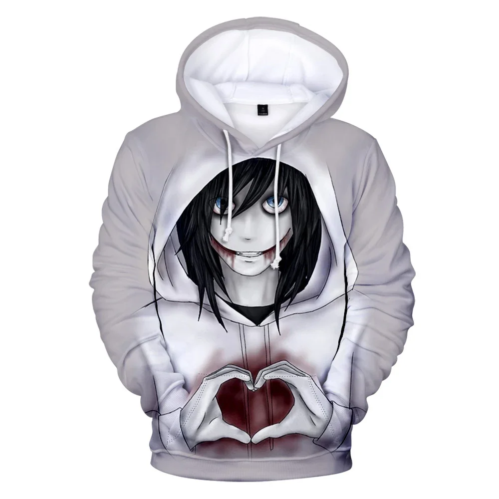 Anime Jeff The Killer 3D Print Oversized Women/Men Hoodie Sweatshirt Boys Girls Kids Streetwear Hip Hip Pullover Hooded Jacket