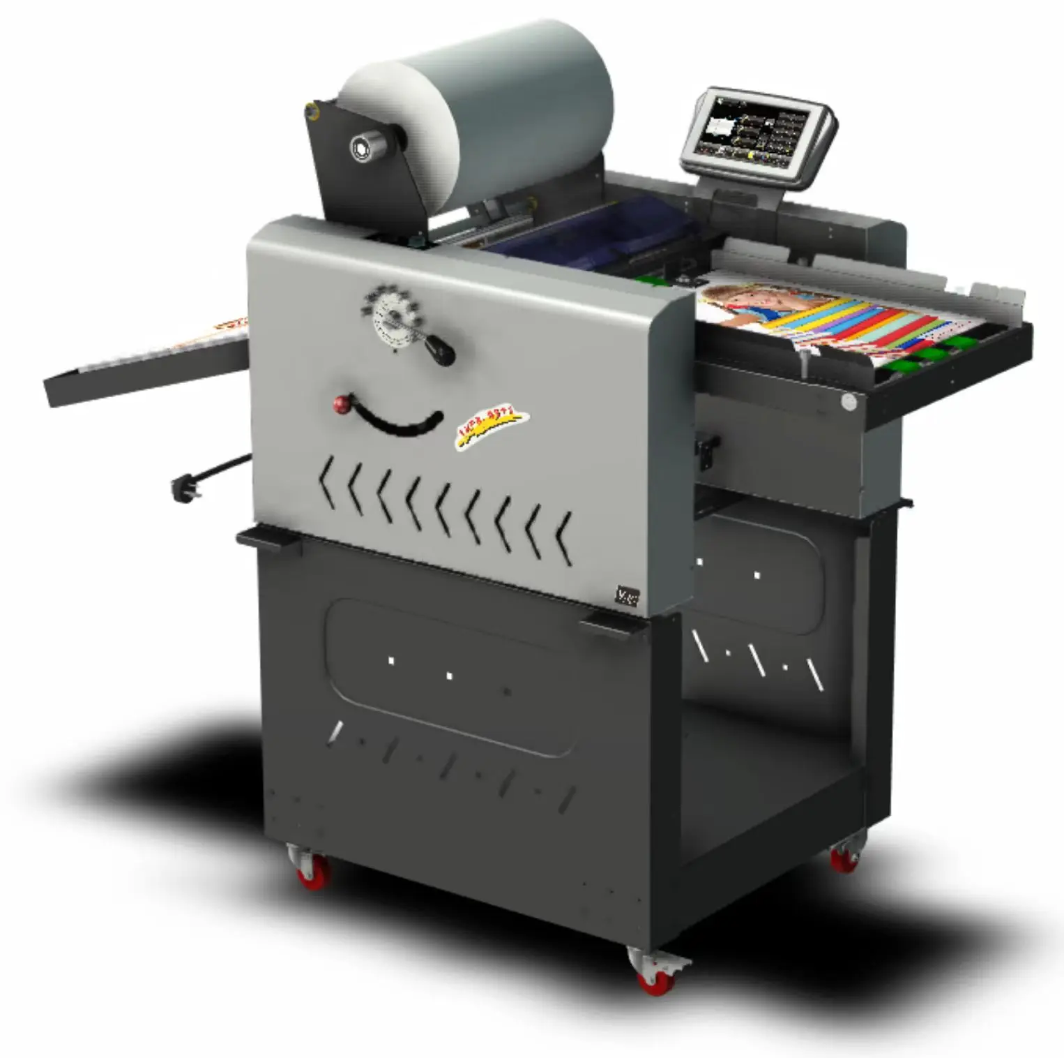 

BowayF370E air Suction Automatic Laminator Auto Separate Auto Slitting Function Roll to Roll Laminator with Foiling