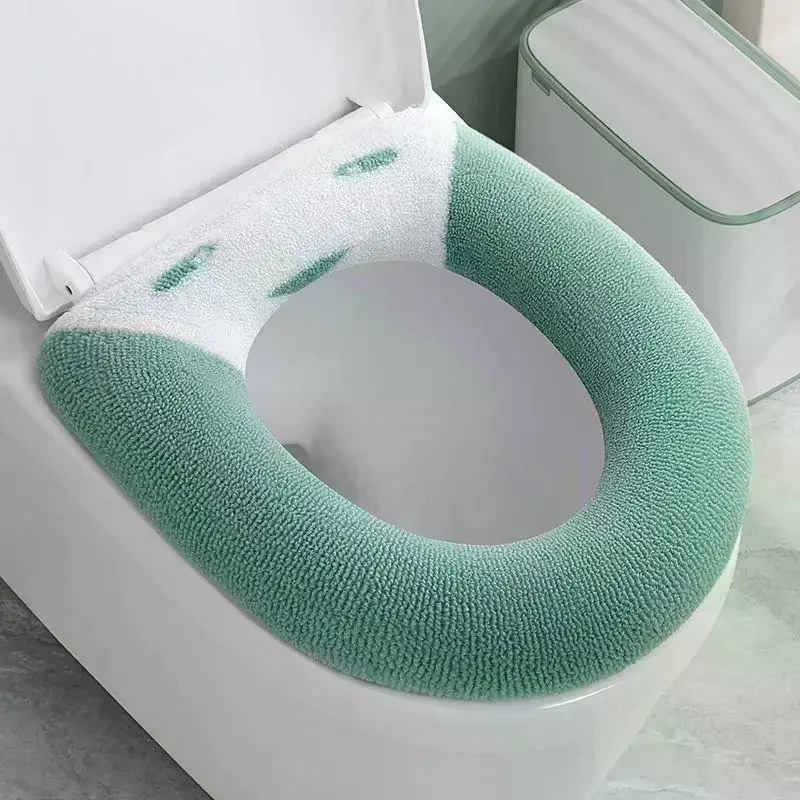 1Pcs Bathroom Toilet Seat Cover Soft Warmer Washable Mat Cover Pad Cushion Seat view 5
