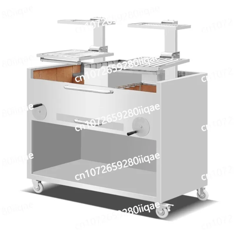 

Counter Top Charcoal Grill Adjustable Height Charcoal Argentine Gril Stainless Steel BBQ Grill